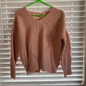 Pink crop sweater